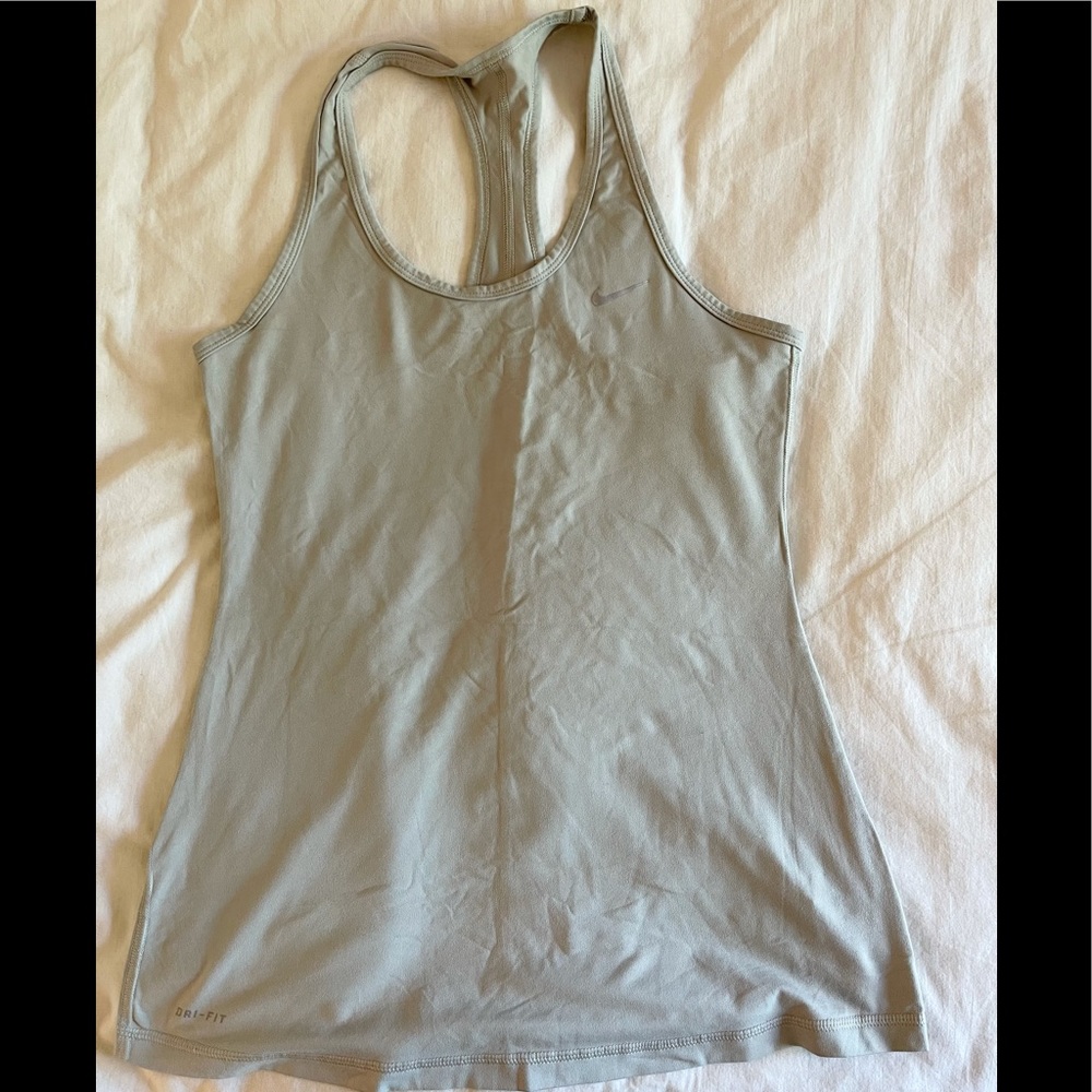 Nike dri fit tank light grey